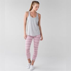 Lululemon RARE Cyber Stripe Wunder Under Luxtreme Crop Capri Leggings 10